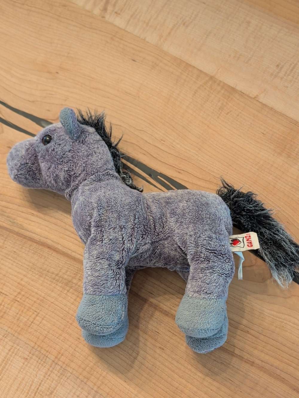 GANZ Webkinz Gray and Black Plush Arabian Horse